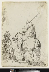 Un soldado con turbante a caballo, c.1632