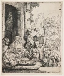 Abraham recibiendo a los ángeles