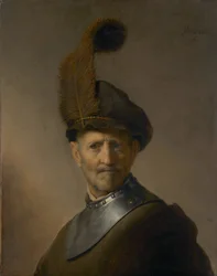 Un anciano vestido de militar