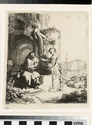 Cristo y la Mujer de Samaria entre Ruinas