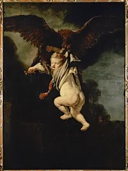 Ganímedes en las garras del Águila (óleo sobre lienzo)