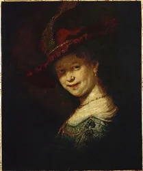 Saskia van Uylenburgh, esposa de Rembrandt con quien se casó en 1634 (pintura)