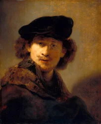 Autorretrato con gorra de terciopelo