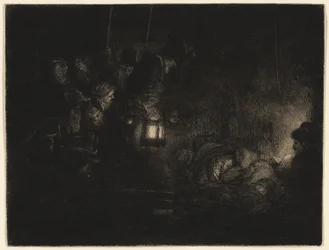 La adoración de los pastores: una escena nocturna, hacia 1657