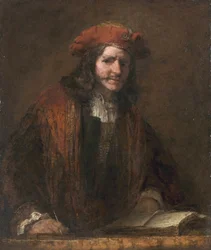 El hombre del sombrero rojo (The Man with the Red Cap), c.1660 (óleo sobre lienzo)