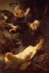 El sacrificio de Isaak (pintura sobre lienzo)