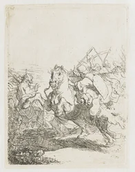 Una batalla de caballería