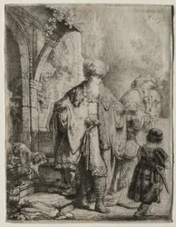 Abraham expulsando a Agar e Ismael, 1637
