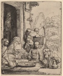 Abraham recibiendo a los ángeles