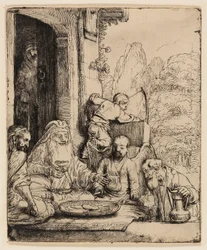 Abraham recibiendo a los ángeles
