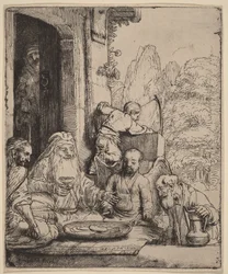 Abraham agasajando a los ángeles