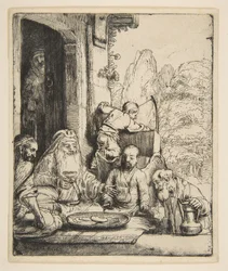 Abraham recibiendo a los ángeles, 1656