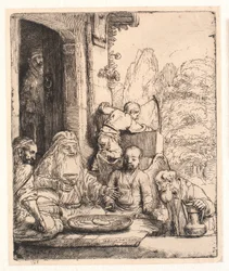 Abraham recibiendo a los ángeles