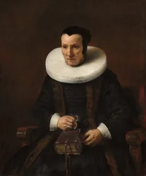 Una anciana con un libro, 1637