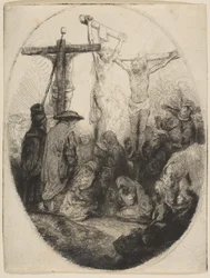 Cristo Crucificado Entre Dos Ladrones, placa ovalada, ca. 1641