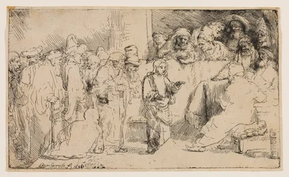 Cristo disputando con los doctores: Un boceto