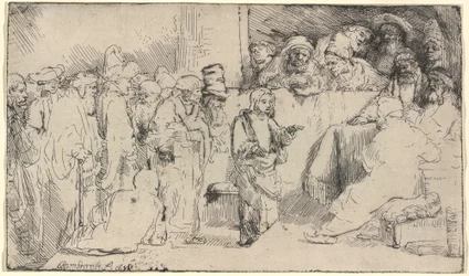 Cristo disputando con los doctores: un boceto