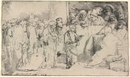 Cristo discutiendo con los doctores: un boceto