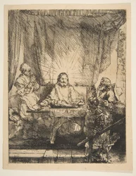 Cristo en Emaús: La placa más grande, 1654