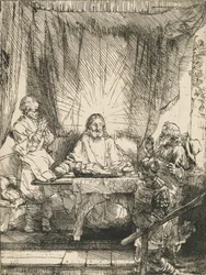 Cristo en Emaús: la placa más grande, 1654
