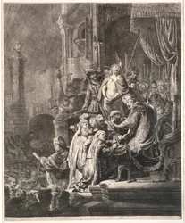 Jesús ante Pilato: gran placa