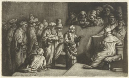 Cristo disputando con los Doctores: un boceto