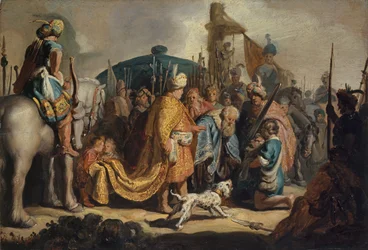 David con la cabeza de Goliat ante Saúl