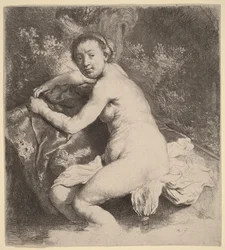Diana en el baño