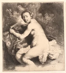 Diana en el baño