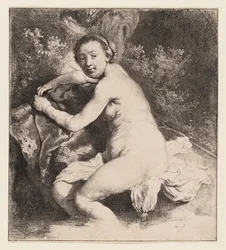 Diana en el baño