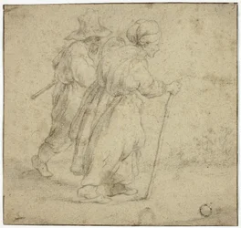 Pareja de campesinos ancianos