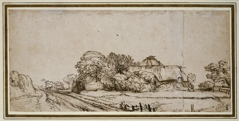 Edificios de la Granja junto a un Camino