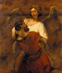 Jacob luchando con el ángel, ca. 1659