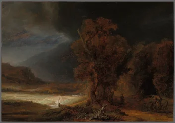 Paisaje con la parábola del buen samaritano