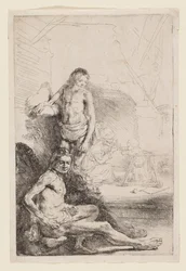 Desnudo Masculino Sentado y de Pie