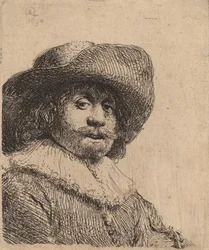 Hombre con sombrero de ala ancha, posiblemente 1638
