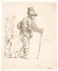 Una familia campesina vagabunda