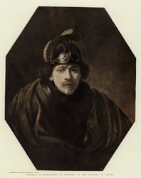 Retrato de Rembrandt por él mismo, en la Galería de Cassel