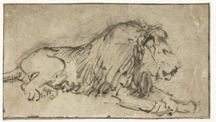 León recostado