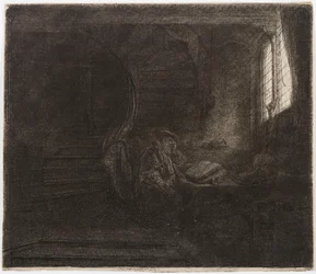 San Jerónimo en una habitación oscura