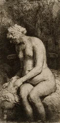 Desnudo sentado