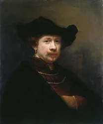 Autorretrato con gorra plana, 1642