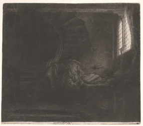 San Jerónimo en una habitación oscura