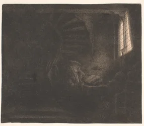 San Jerónimo en una habitación oscura