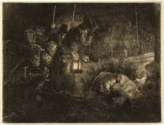 La adoración de los pastores: Una escena nocturna