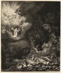 El ángel apareciendo a los pastores