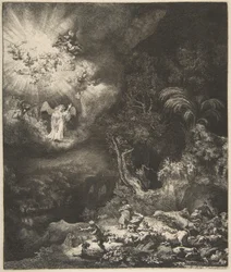 El ángel apareciendo a los pastores