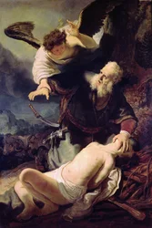 El ángel impidiendo a Abraham sacrificar a Isaac, 1636