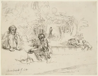 «Las bañistas» (Bartsch 195; Hind 250 II)