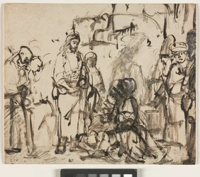 El encuentro de Cristo con Marta y María después de la muerte de Lázaro, c.1662-65